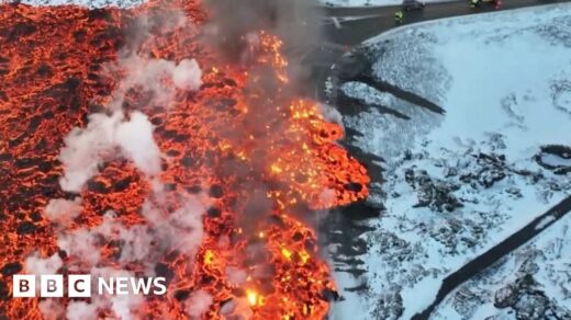 Iceland Eruption Causes Lava to Flow Over Roads and Burst Water Pipes