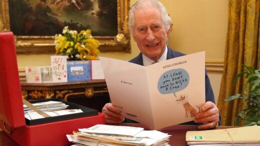 King Charles finds humor in supportive cards