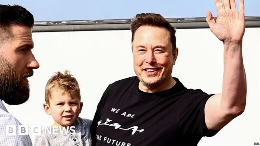 Watch: Elon Musk and his son visit Tesla plant following fire