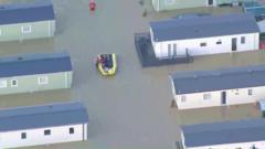 Aerial and ground views reveal devastating UK flood damage