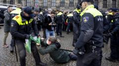 Amsterdam protesters arrested despite official prohibition of demonstration