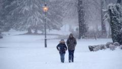 Arctic blast brings first snow to parts of UK as winter approaches.