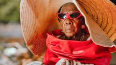 Grandma's quirky sunglasses spark viral trend, transforming her into unexpected style sensation.