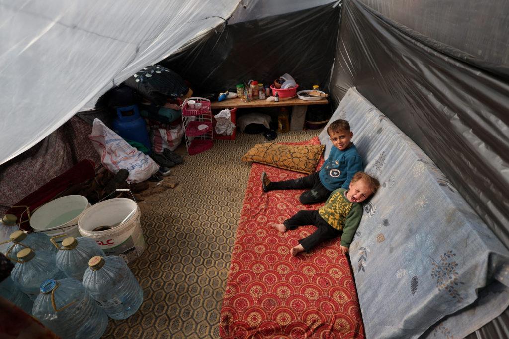 In Gaza's crowded tent camps, women wrestle‍ with a life stripped of privacy