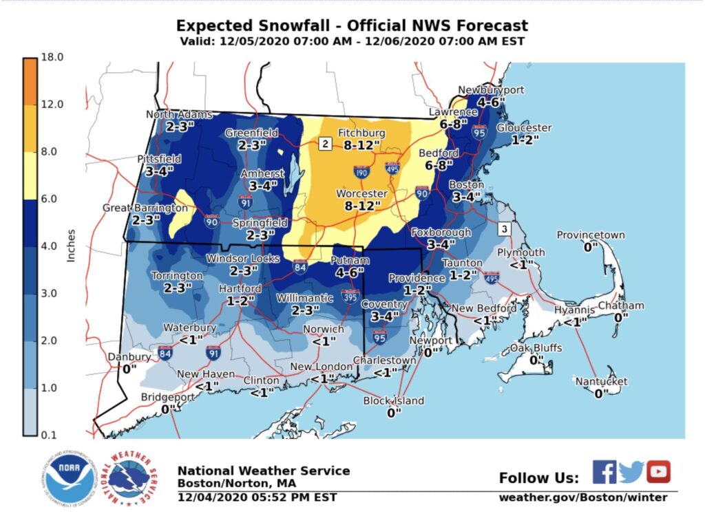 Snowfall forecast: Latest timeline, expected totals map for snow coming to Boston area