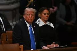 Karen Pence's Reaction To Donald And Melania Trump At Jimmy ⁢Carter's Funeral Is Going Viral