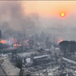 Aerial footage shows widespread devastation from Los Angeles wildfires