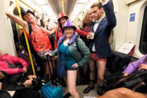 Mind the gap – and the goosebumps: No Trousers Tube ride returns