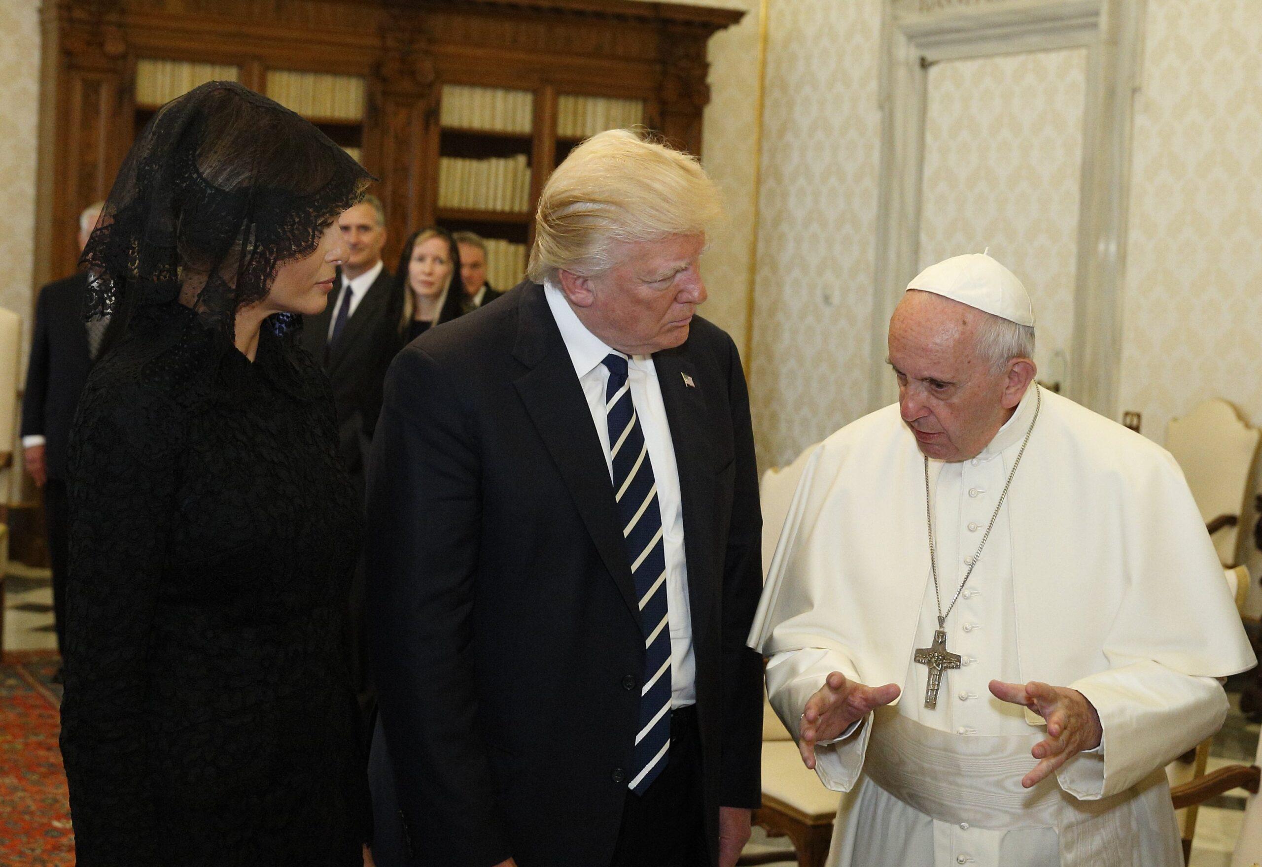 Trump pays his respects to a pope who publicly and pointedly disagreed with him over the years
