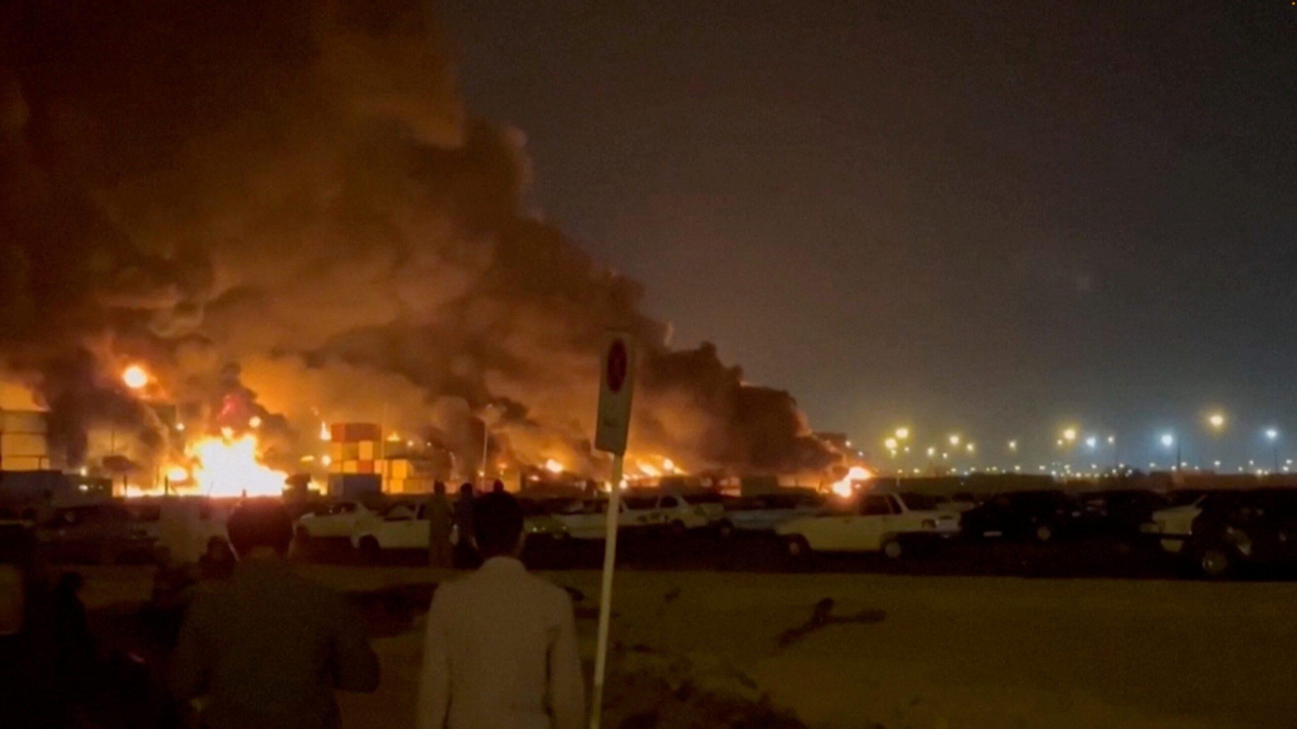 Video shows moment of the explosion at Iran's Bandar Abbas port