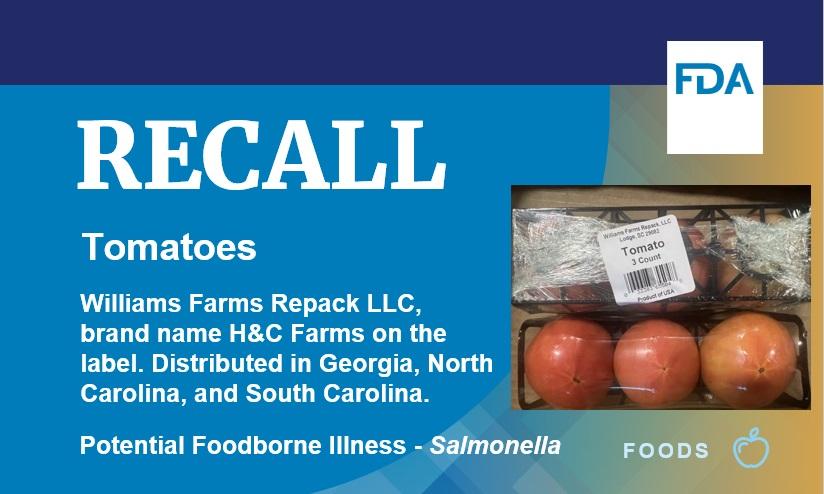 Tomatoes shipped to 3 states recalled for possible salmonella contamination: See where