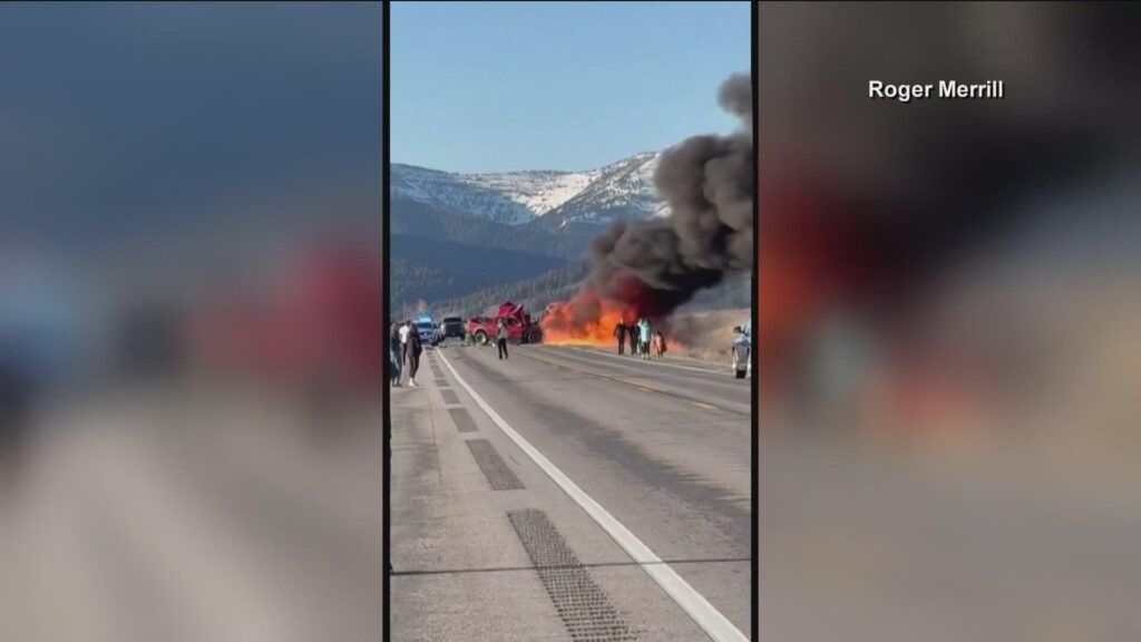 Truck crossed center line in crash with tour van that killed 7 near Yellowstone, police say