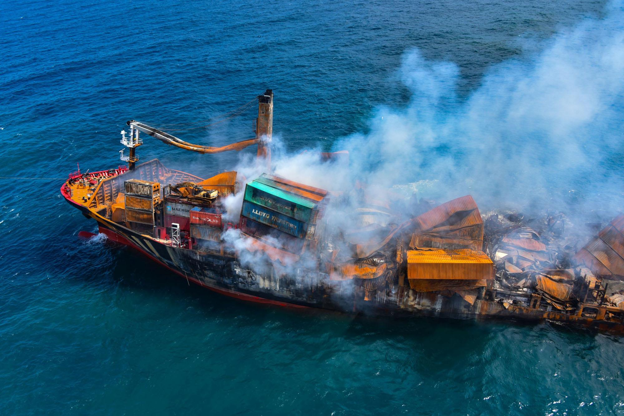 Burning cargo ship carrying 3,000 vehicles abandoned off Alaska