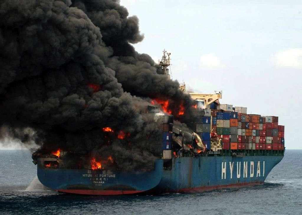 22 crew members rescued from lifeboat in North Pacific after ship carrying 3,000 cars catches fire
