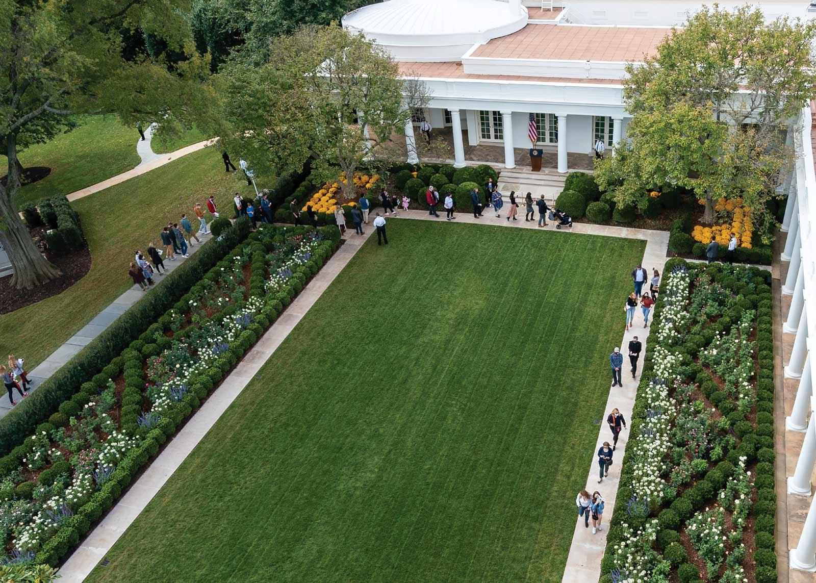 White House breaks ground on Trump projects to pave over Rose Garden grass, add flagpoles to lawns