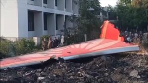 Security camera footage shows take-off and crash of Air India plane in Ahmedabad