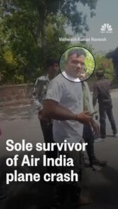 Survivor of Air India crash jumped out of emergency exit, police say