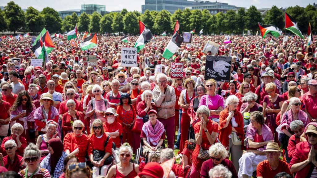 Huge turnout at a second Dutch protest seeking government action against Israel